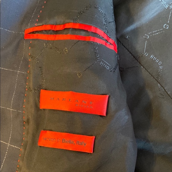 Hugo boss - Men's Navy Checkered Suit - 40R - Picture 5 of 16